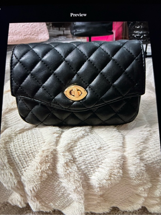 No name Handbags - Like Dreams Black Quilted Flap Crossbody Bag Gold Chain Mini Purse